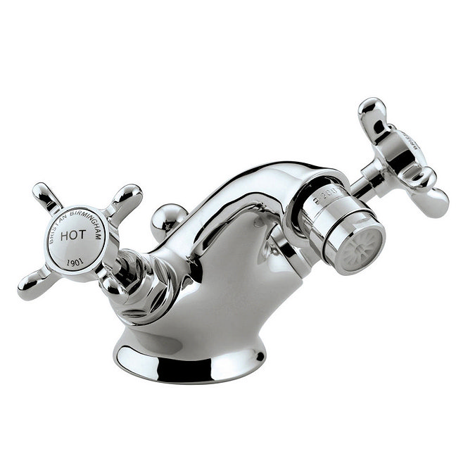 Bristan 1901 Bidet Mixer with Pop-up Waste - Chrome - N-BID-C-CD Large Image