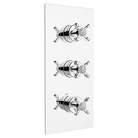 Bristan - 1901 Concealed Dual Control Three Handle Thermostatic Shower Valve - Chrome - N2-SHC3STP-C