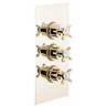 Bristan - 1901 Concealed Triple Control Thermostatic Shower Valve - Gold - N-SHC3STPP-G Large Image