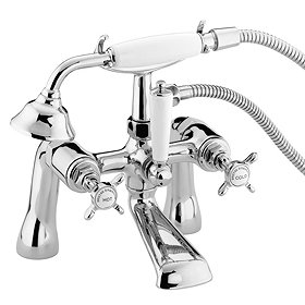 Bristan 1901 Pillar Bath Shower Mixer - Chrome Plated - N-BSM-C Large Image