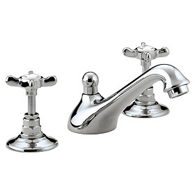 Bristan 1901 Traditional 3 Hole Basin w/ Pop-up waste - Chrome - N-3HBAS-C-CD Large Image