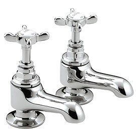 Bristan 1901 Traditional Bath Pillar Taps - Chrome Plated - N-3/4-C-CD Large Image