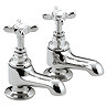 Bristan 1901 Traditional Bath Pillar Taps - Chrome Plated - N-3/4-C-CD Large Image