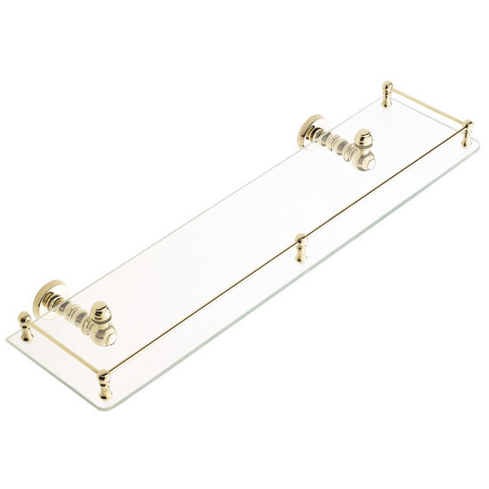 Bristan - 1901 Traditional Gallery Glass Shelf - Gold - N-GSHELF-G Large Image