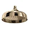 Bristan 200mm Traditional Round Fixed Head - Gold - FH-TDRD02-G Large Image