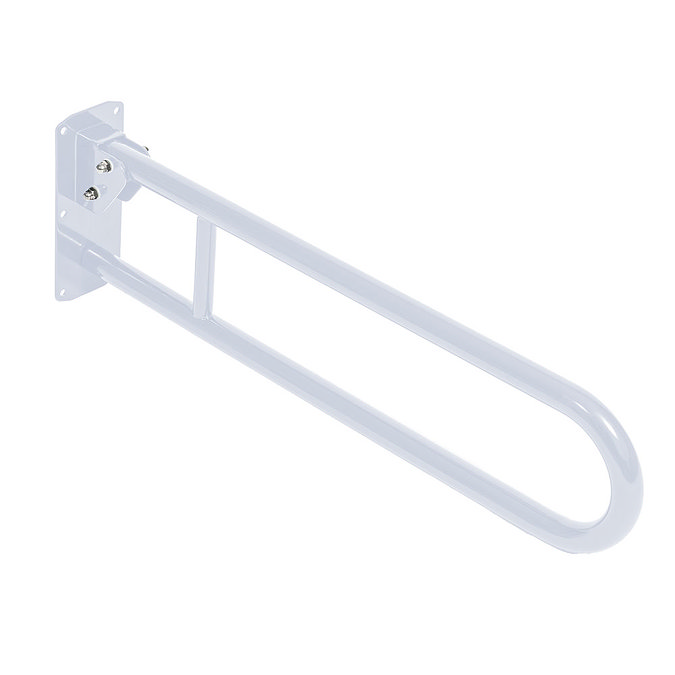 Bristan - 800mm Hinged Grab Rail - White Aluminium - GRAB-H-W Large Image