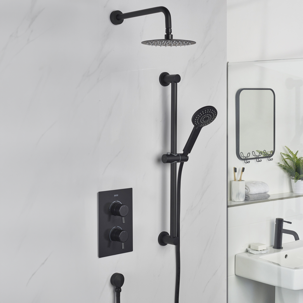 Bristan Apelo Concealed Dual Control Shower Pack - Black