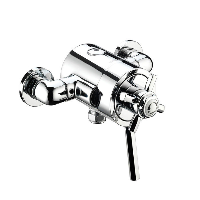 Bristan - Art Deco Exposed Dual Control Thermostatic Shower Valve - D-CSHXVO-C Large Image