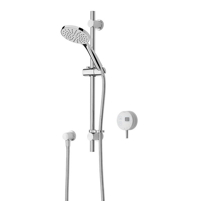 Bristan Artisan Evo Digital Thermostatic Mixer Shower with Adjustable Riser - White Large Image