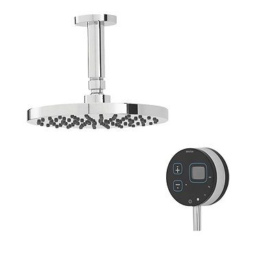 Bristan Artisan Evo Digital Thermostatic Mixer Shower with Ceiling Fed Rose - Black Profile Large Im