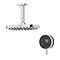 Bristan Artisan Evo Digital Thermostatic Mixer Shower with Ceiling Fed Rose - Black Large Image