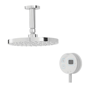 Bristan Artisan Evo Digital Thermostatic Mixer Shower with Ceiling Fed Rose - White Profile Large Im