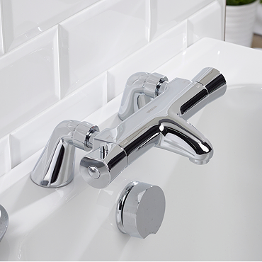 Bristan - Artisan Thermostatic Pillar Bath Filler - Chrome  Profile Large Image