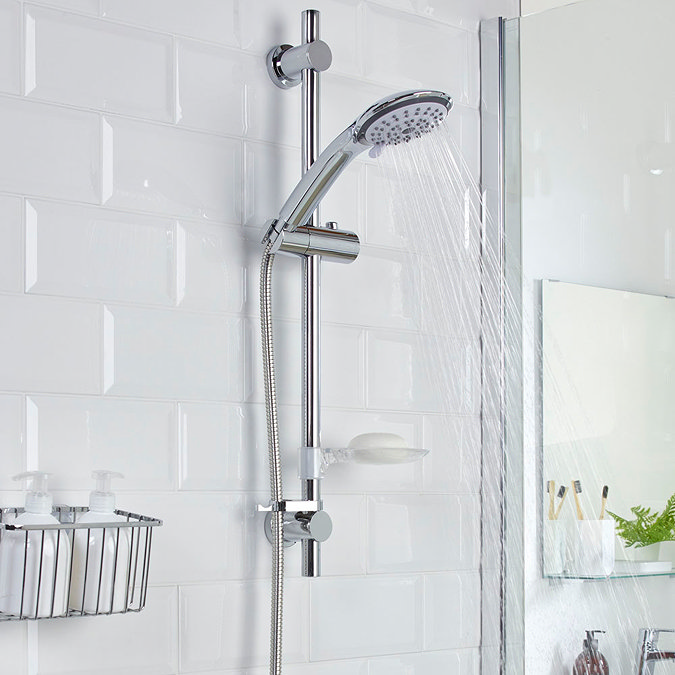 Bristan Artisan Thermostatic Surface Mounted Bar Shower Valve with Adjustable Riser  In Bathroom Large Image