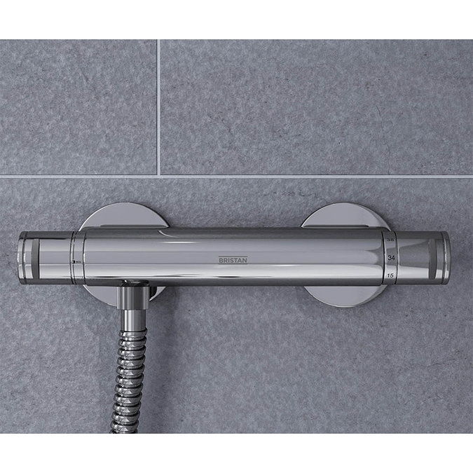 Bristan Artisan Thermostatic Surface Mounted Bar Shower Valve with Adjustable Riser  Standard Large 