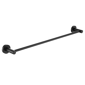 Bristan Black 600mm Round Towel Rail Large Image