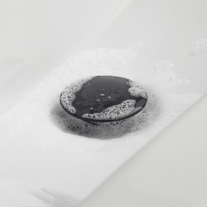 Bristan Black Round Basin Clicker Waste  In Bathroom Large Image