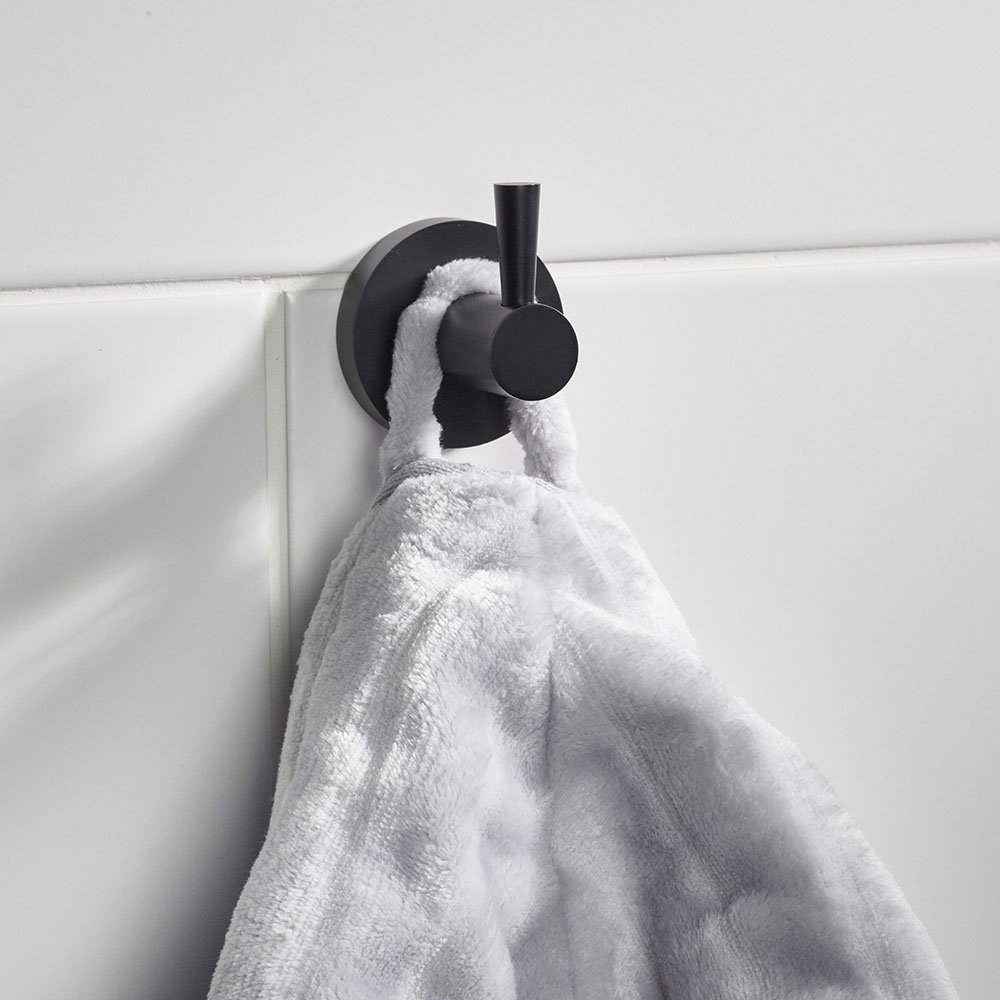 Bristan Black Round Robe Hook