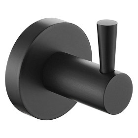 Bristan Black Round Robe Hook Large Image