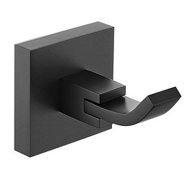 Bristan Black Square Robe Hook Large Image