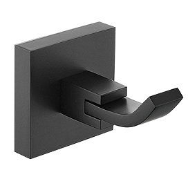 Bristan Black Square Robe Hook Large Image