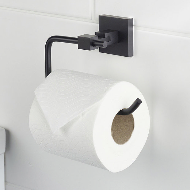 Bristan Black Square Toilet Roll Holder