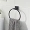 Bristan Black Square Towel Ring  Profile Large Image