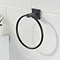 Bristan Black Square Towel Ring  Feature Large Image