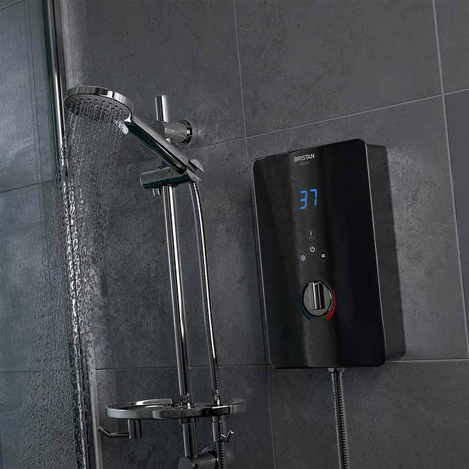 Bristan Bliss 8.5KW Electric Shower Black Profile Large Image