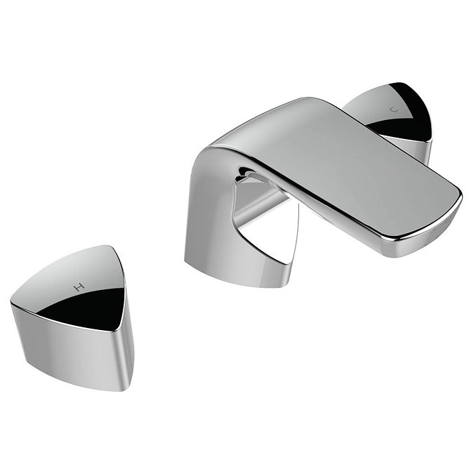 Bristan Bright 3 Hole Basin Mixer with Clicker Waste In Bathroom Large Image