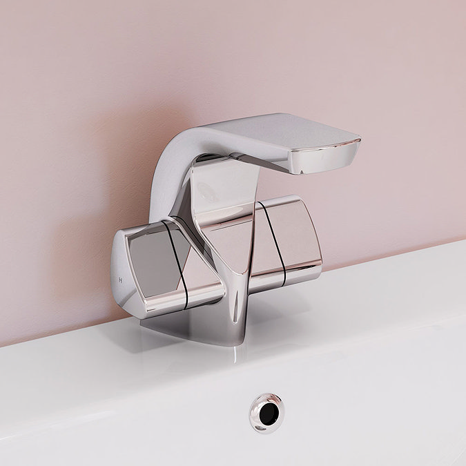 Bristan Bright Mono Basin Mixer with Clicker Waste  In Bathroom Large Image