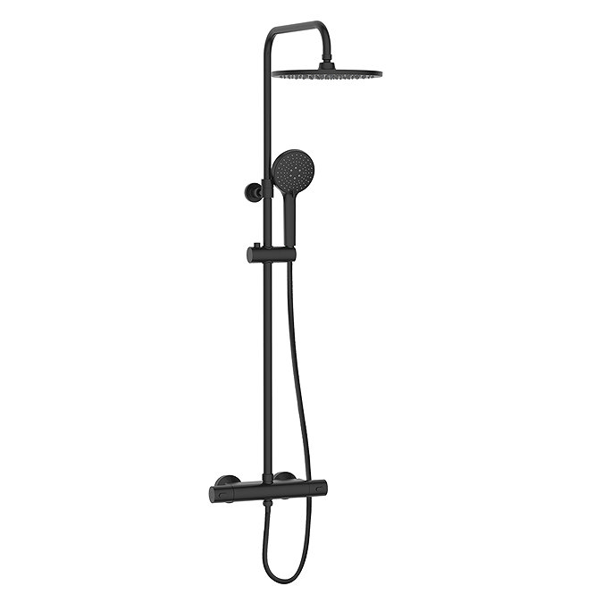 Bristan Buzz Bar Shower Mixer with Rigid Riser Kit - Black