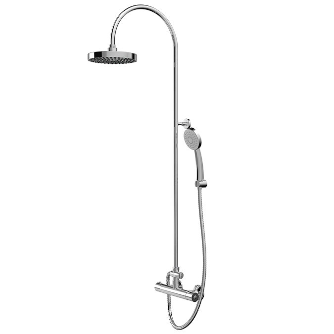 Bristan Buzz Cool Touch Bar Shower Mixer with Rigid Riser Kit - Chrome Large Image