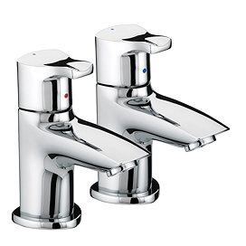 Bristan Capri Contemporary Basin Pillar Taps - Chrome - CAP-1/2-C Large Image