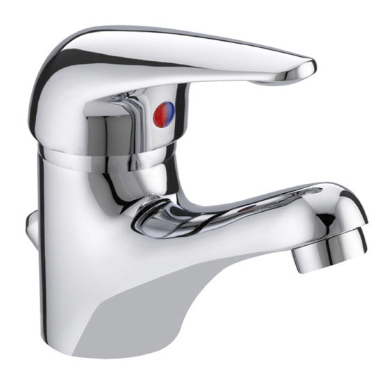 Bristan - Cascade Mono Block Basin Mixer with Pop Up Waste - 833/2440 Large Image