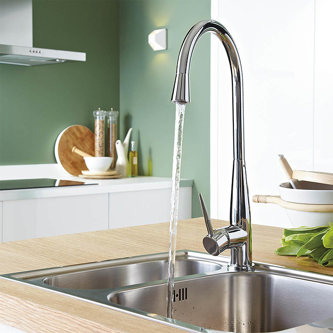 Bristan - Champagne Easy Fit Monobloc Kitchen Sink Mixer - CHM-EFSNK-C Standard Large Image