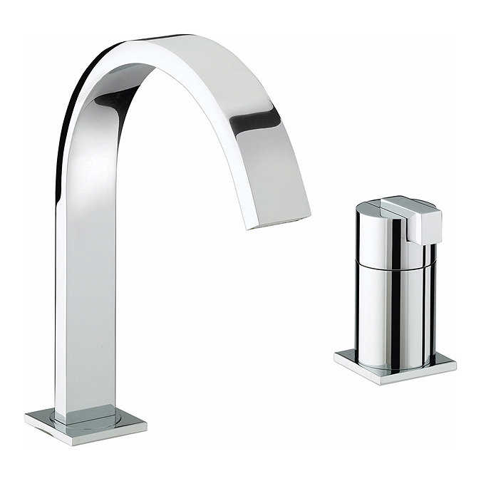 Bristan Chill Contemporary 2 Hole Bath Filler - Chrome - CL-2HBF-C Large Image