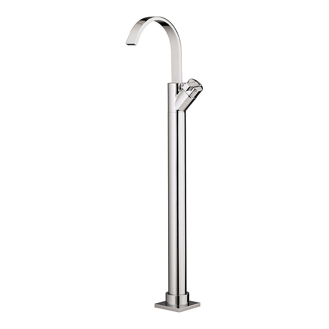 Bristan Chill Contemporary Floor Mounted Bath Filler - Chrome - CL-FMBF-C Large Image