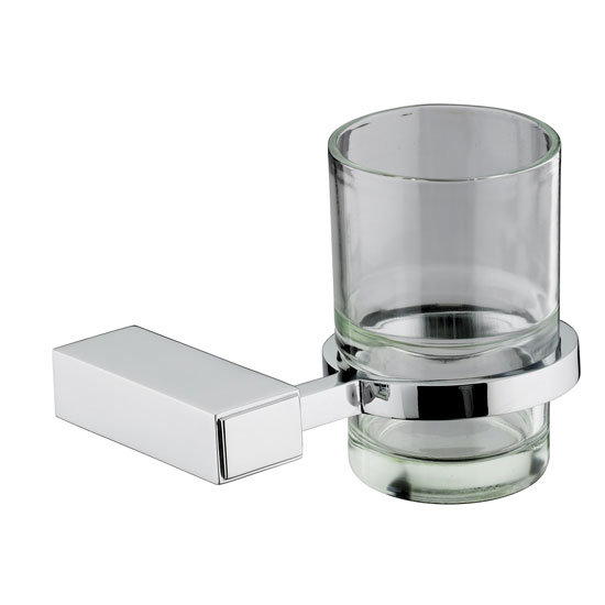 Bristan - Chill Wall Mounted Glass Tumbler & Holder - CL-HOLD-C Large Image
