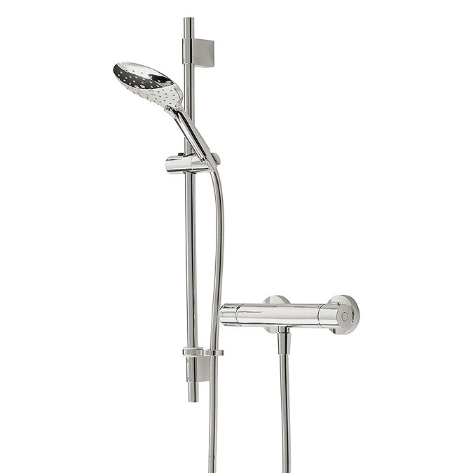 Bristan Claret Thermostatic Exposed Bar Shower with Adjustable Riser Kit and Fast Fit Connections -