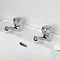 Bristan - Club Basin Taps - Chrome with Metal Heads - VAC-1/2-C-MT  Profile Large Image