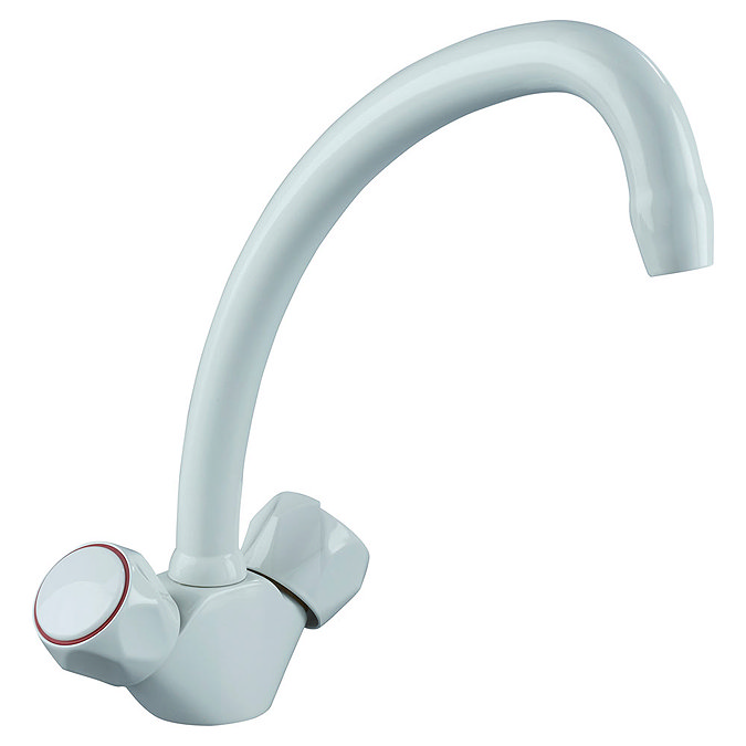 Bristan - Club Budget Monobloc Kitchen Sink Mixer - White - VAC-BSNK-WHT Large Image