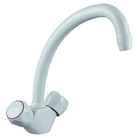 Bristan - Club Budget Monobloc Kitchen Sink Mixer - White - VAC-BSNK-WHT Large Image