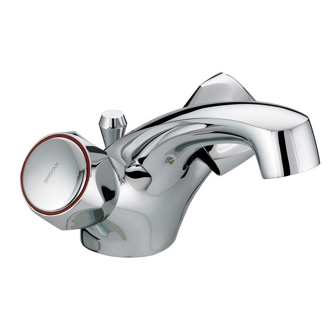 Bristan - Club Dual Flow Basin Mixer w/ Pop Up Waste - Chrome w/ Metal Heads - VAC-DFBAS-C-MT Large