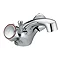 Bristan - Club Dual Flow Basin Mixer w/ Pop Up Waste - Chrome w/ Metal Heads - VAC-DFBAS-C-MT Large 