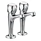 Bristan - Club High Neck Pillar Taps - VAC-HNK-C-MT Large Image