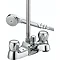 Bristan - Club Luxury Bath Shower Mixer - Chrome with Metal Heads - VAC-LBSM-C-MT Large Image