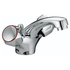 Bristan - Club Mono Basin Mixer w/ Pop Up Waste - Chrome w/ Metal Heads - VAC-BAS-C-MT Large Image