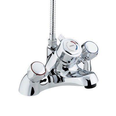 Bristan - Club Thermostatic Bath Filler with Shower - Chrome - VAC-THBSM-C Large Image