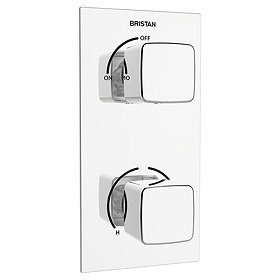 Bristan - Cobalt Thermostatic Recessed Dual Control Shower Valve - COB-SHCVO-C Large Image